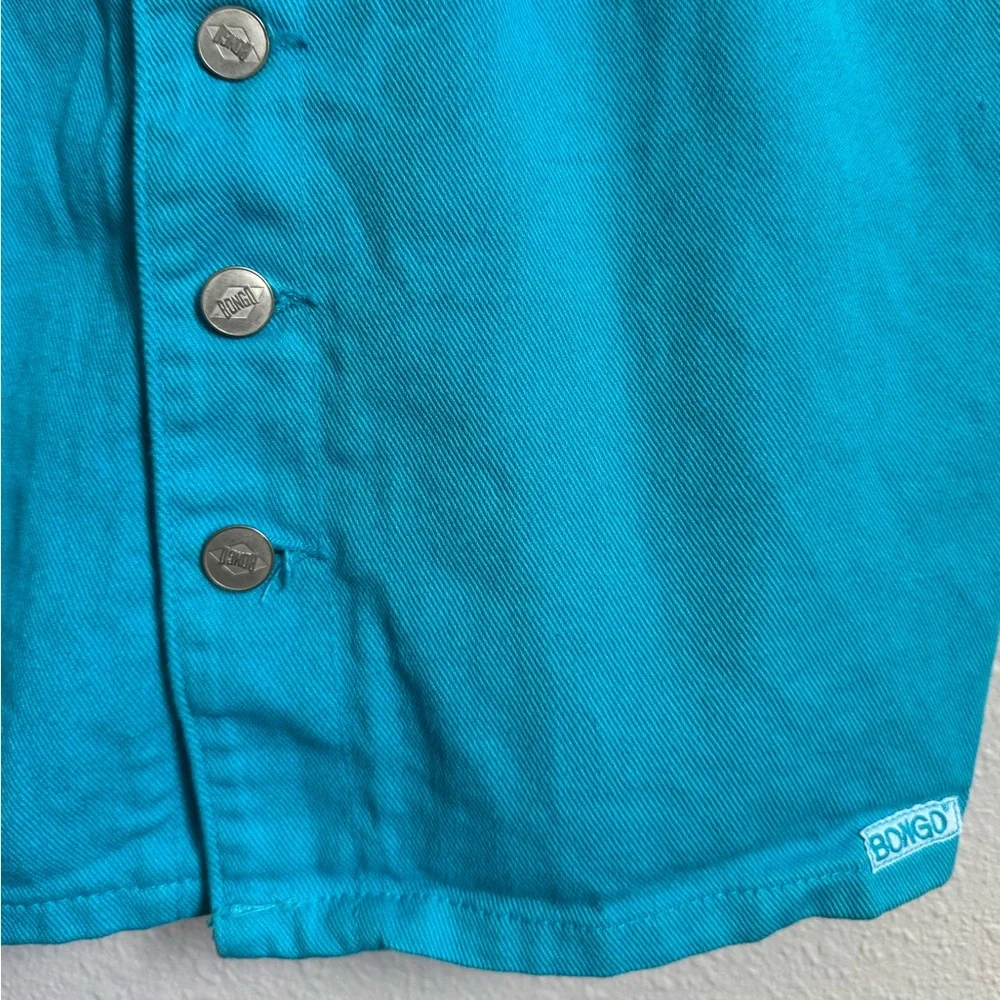 BONGO Y2K Vintage Mini denim dress - Teal - Sz 9 - Picture 4 of 8